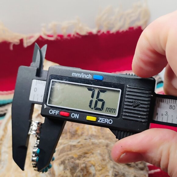 Southwest Sterling Silver Heart Shaped Pink Conch Pendant w/ Snake Eye Turquoise - Picture 7 of 7